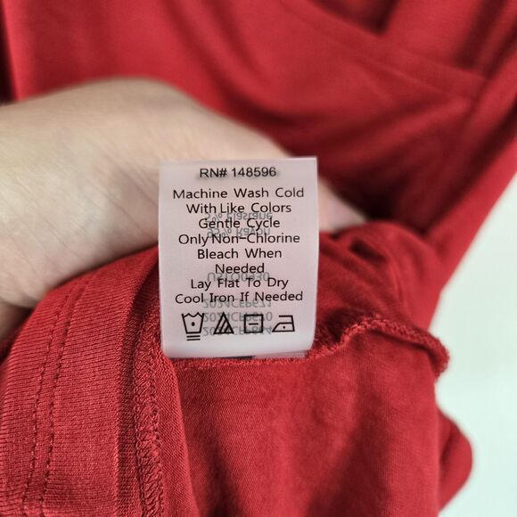 Universal Standard Women's Size 4XS/00-0 Red Faux Wrap Long Sleeve Top NWT - Picture 5 of 7